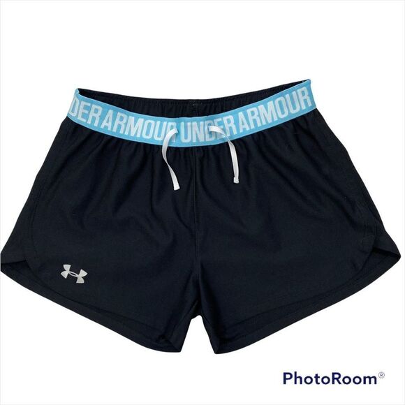 Ladies Under Armour Play Up Shorts Black and Blue‎ Size Small - Picture 2 of 10